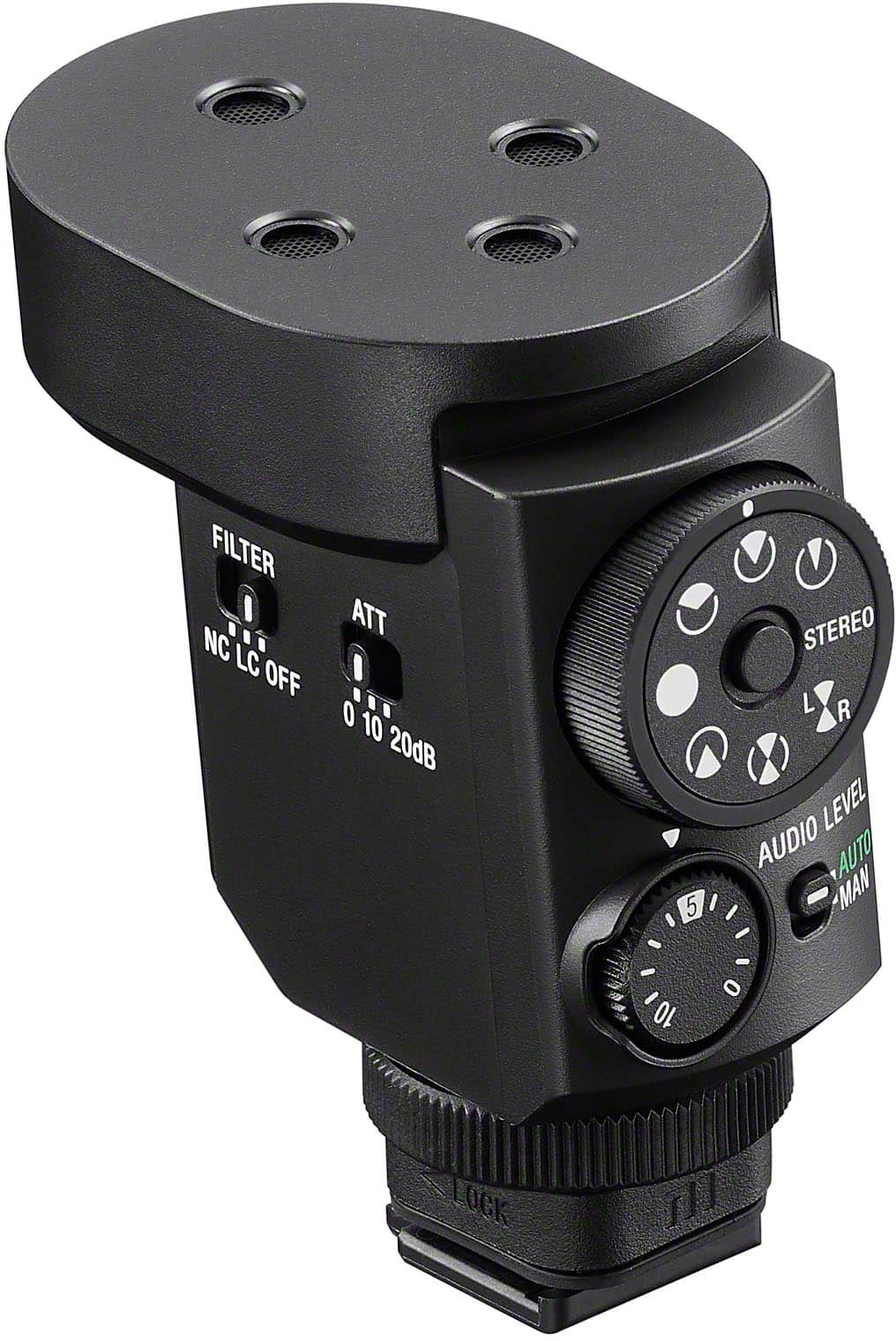 Front. Sony - ECMM1 Multi-directional Shotgun Microphone - Black.