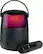 Front. iHome - Bluetooth Color Changing Party Speaker with Wireless Microphone - Black.