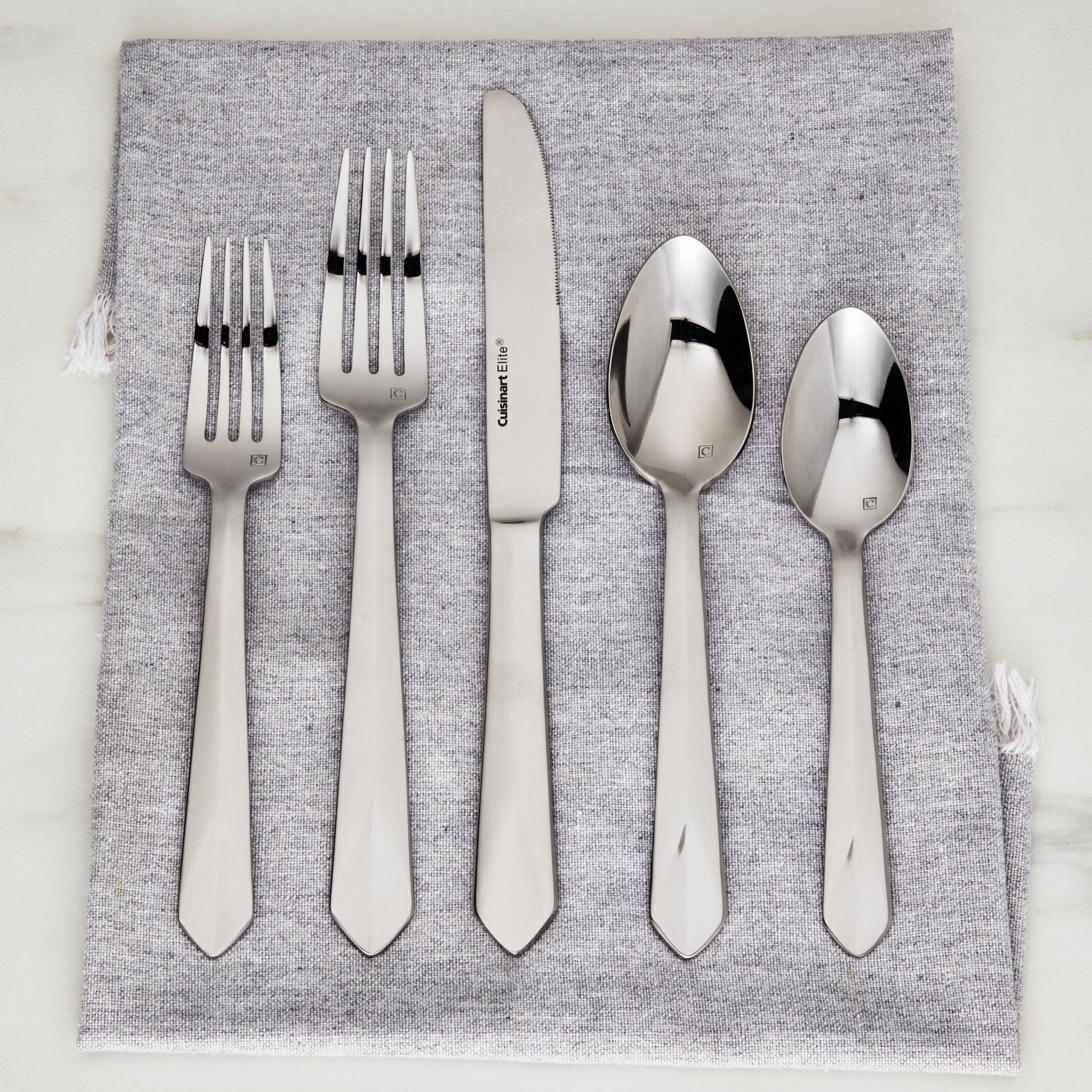Alt View 12. Cuisinart - Elite Jolie Collection 20PC Flatware Set - Stainless Steel.