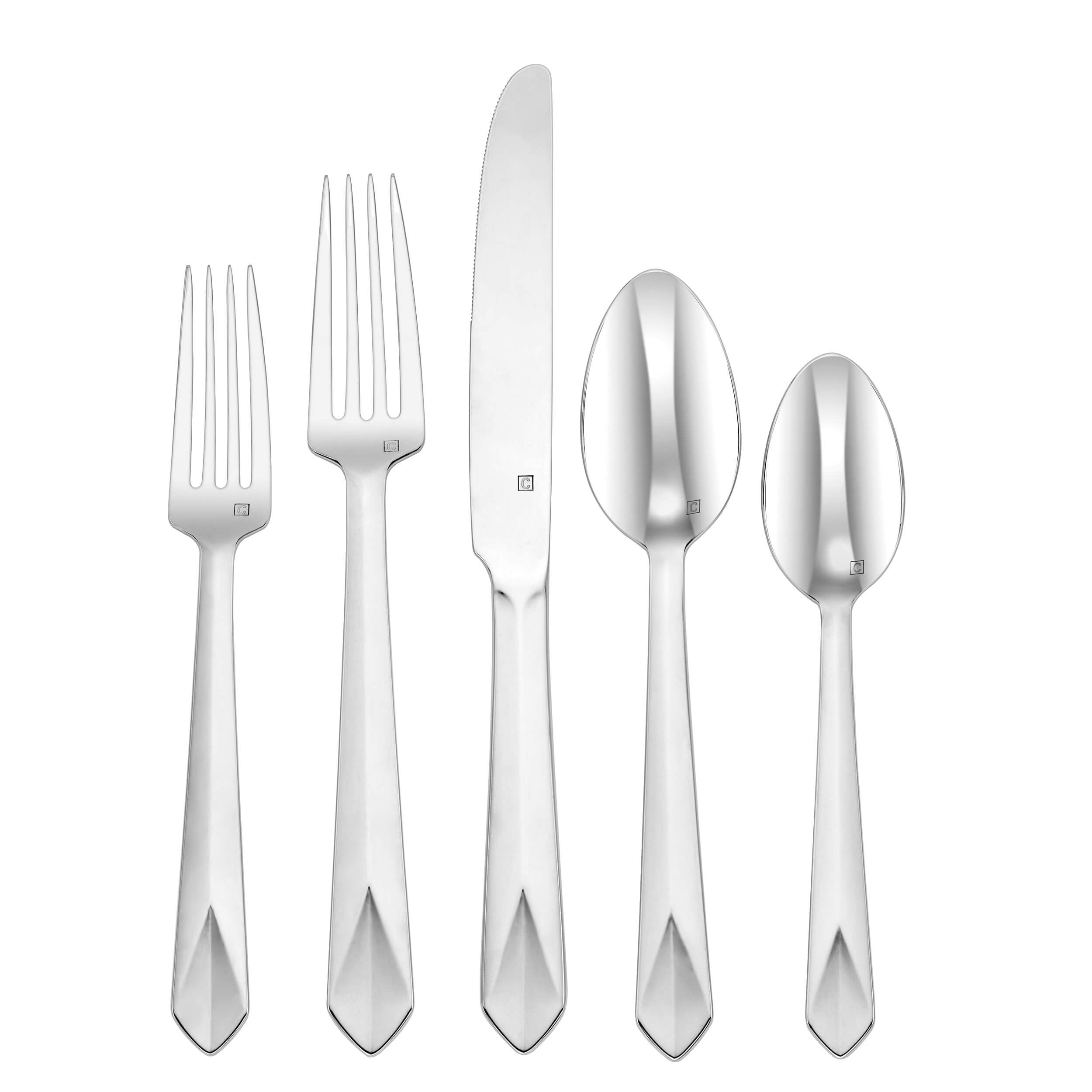 Alt View 16. Cuisinart - Elite Jolie Collection 20PC Flatware Set - Stainless Steel.