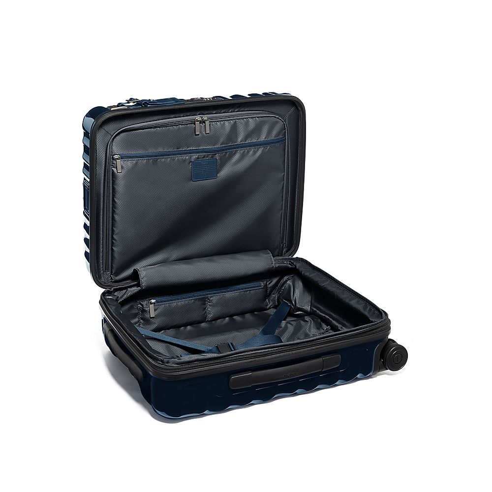 Angle View: TUMI - 19 Degree Continental 24" Expandable 4 Wheeled Spinner Suitcase - Navy