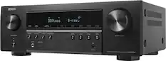 Front. Denon - AVR-S770H (75W X 7) 7.2-Ch. with HEOS and Dolby Atmos 8K Ultra HD HDR Compatible AV Home Theater Receiver with Alexa - Black.
