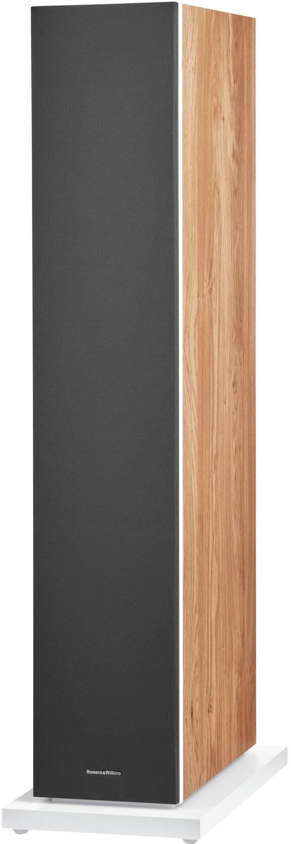Angle. Bowers & Wilkins - 600 S3 Series 3-Way Floorstanding Loudspeaker (Each) - Oak.