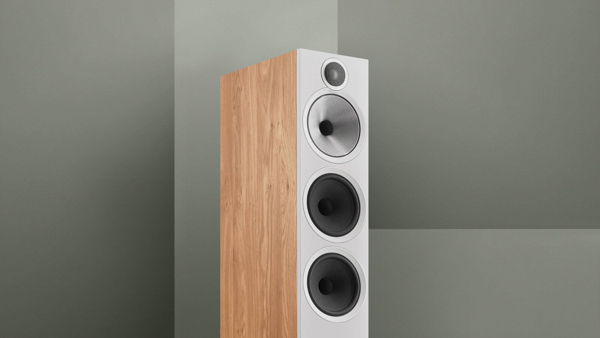 Alt View 13. Bowers & Wilkins - 600 S3 Series 3-Way Floorstanding Loudspeaker (Each) - Oak.