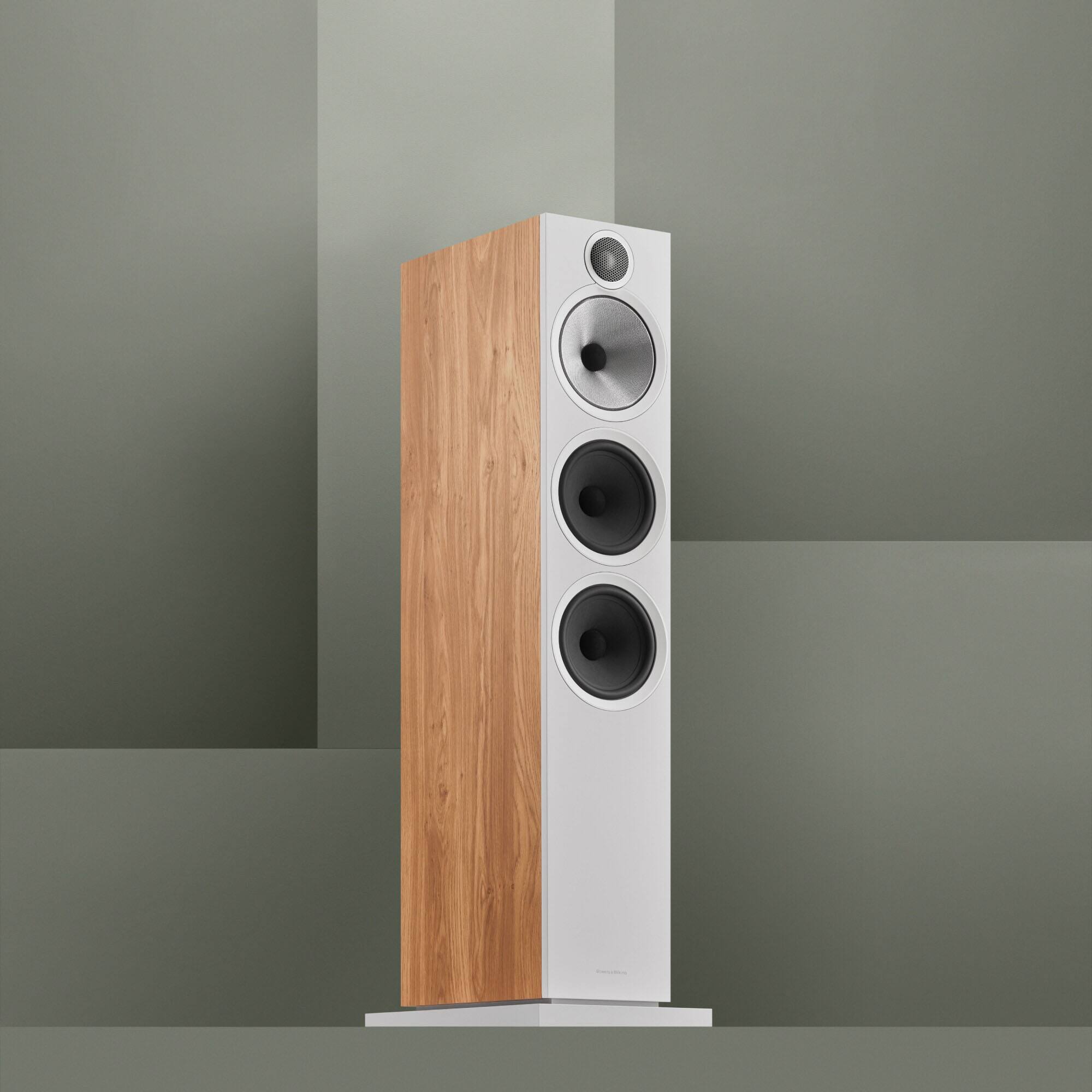 Alt View 14. Bowers & Wilkins - 600 S3 Series 3-Way Floorstanding Loudspeaker (Each) - Oak.
