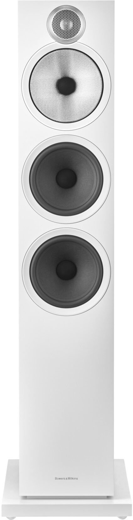 Left View: Bowers & Wilkins - 600 S3 Series 3-Way Floorstanding Loudspeaker (Each) - White