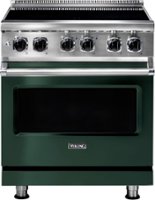 Viking - 5 Series 4.7 Cu. Ft. Freestanding Electric Induction Range - Black Forest Green - Front_Zoom