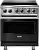 Front. Viking - 5 Series 4.7 Cu. Ft. Freestanding Electric Induction Range - Cast Black.