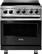 Front. Viking - 5 Series 4.7 Cu. Ft. Freestanding Electric Induction Range - Cast Black.