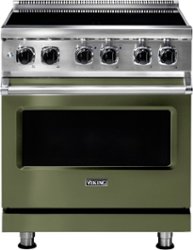 Viking - 5 Series 4.7 Cu. Ft. Freestanding Electric Induction Range - Cypress Green - Front_Zoom