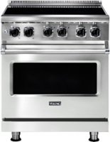 Viking - 5 Series 4.7 Cu. Ft. Freestanding Electric Induction Range - Frost White - Front_Zoom
