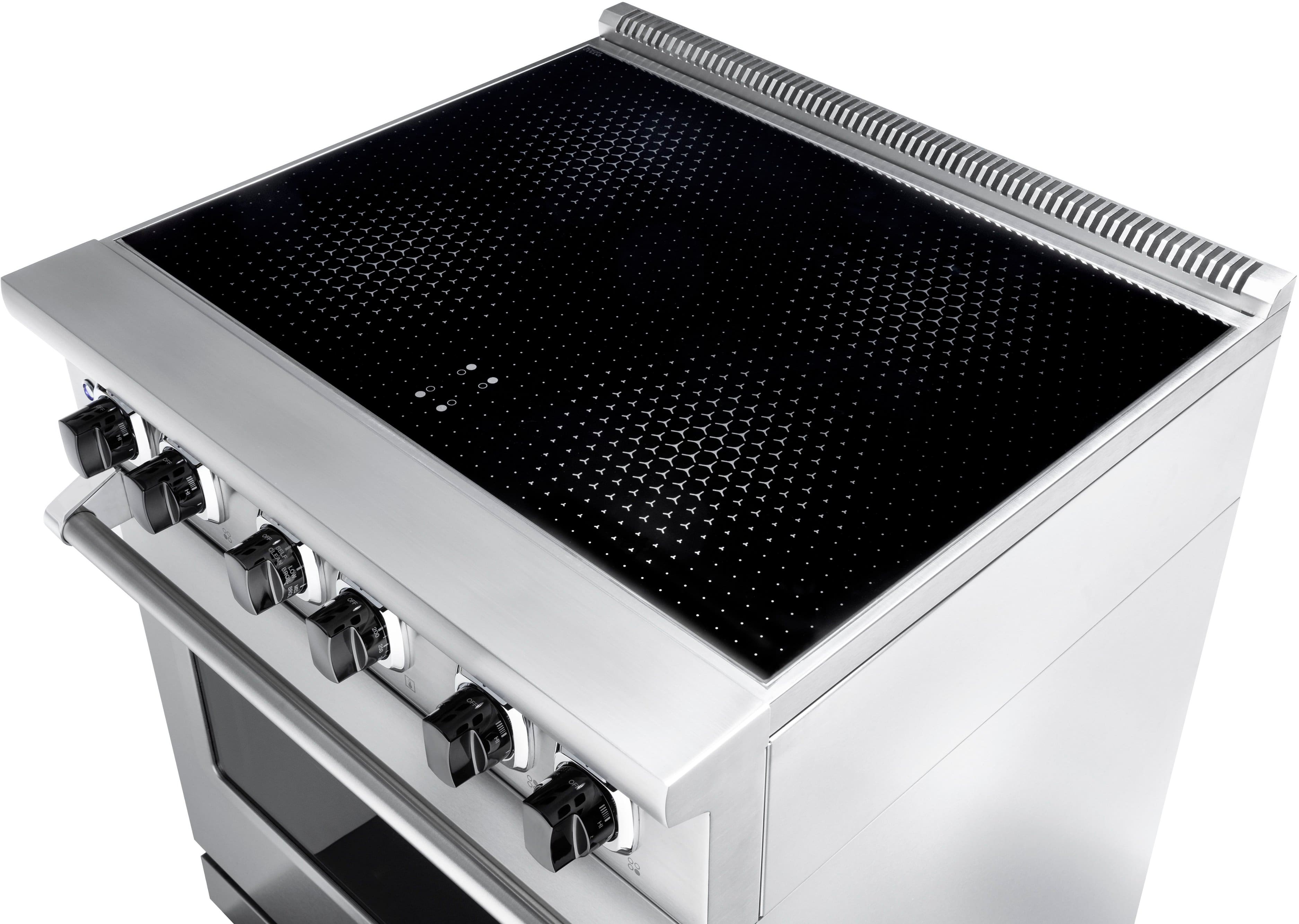 Alt View 1. Viking - 5 Series 4.7 Cu. Ft. Freestanding Electric Induction Range - Stainless Steel.