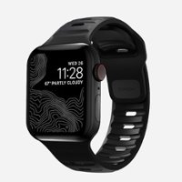 Nomad - Sport Band for Apple Watch&#174 42, 44, 45mm (Series 1-8) and Apple Watch Ultra® - Black - Angle_Zoom