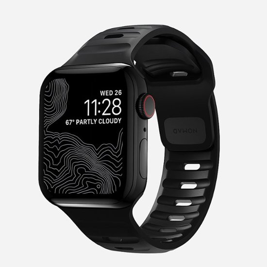 Angle Zoom. Nomad - Sport Band for Apple Watch&#174 42, 44, 45mm (Series 1-8) and Apple Watch Ultra® - Black.