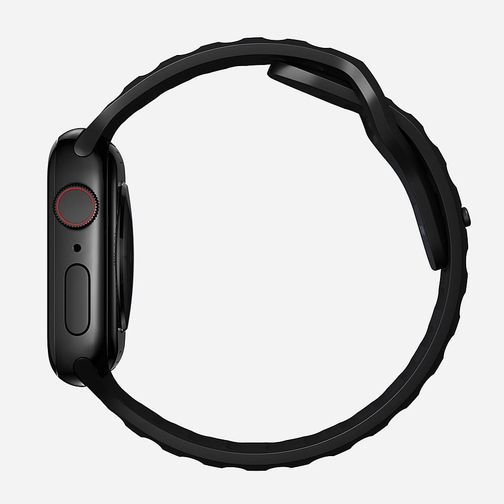 Alt View 12. Nomad - Sport Band for Apple Watch® 42, 44, 45mm (Series 1-8) and Apple Watch Ultra® - Black.