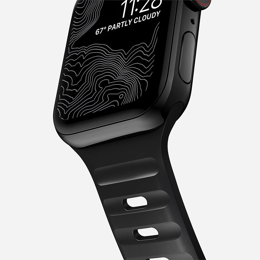 Alt View 13. Nomad - Sport Band for Apple Watch&#174 42, 44, 45mm (Series 1-8) and Apple Watch Ultra® - Black.