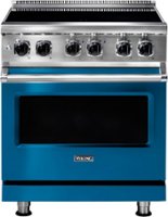 Viking - 5 Series 4.7 Cu. Ft. Freestanding Electric Induction Range - Alluvial Blue - Front_Zoom