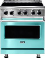 Viking - 5 Series 4.7 Cu. Ft. Freestanding Electric Induction Range - Bywater Blue - Front_Zoom