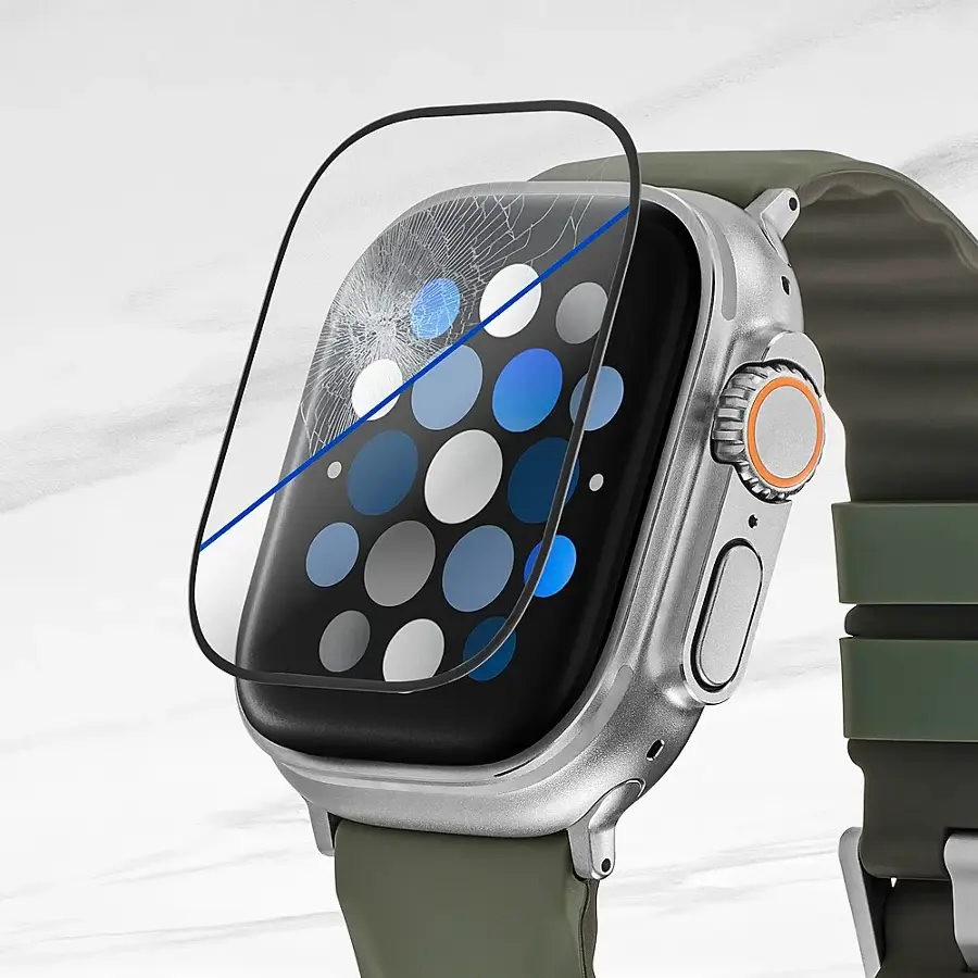 Alt View 14. Insignia™ - Tempered Glass Screen Protectors for Apple Watch Ultra 49mm (2-Pack) - Clear.
