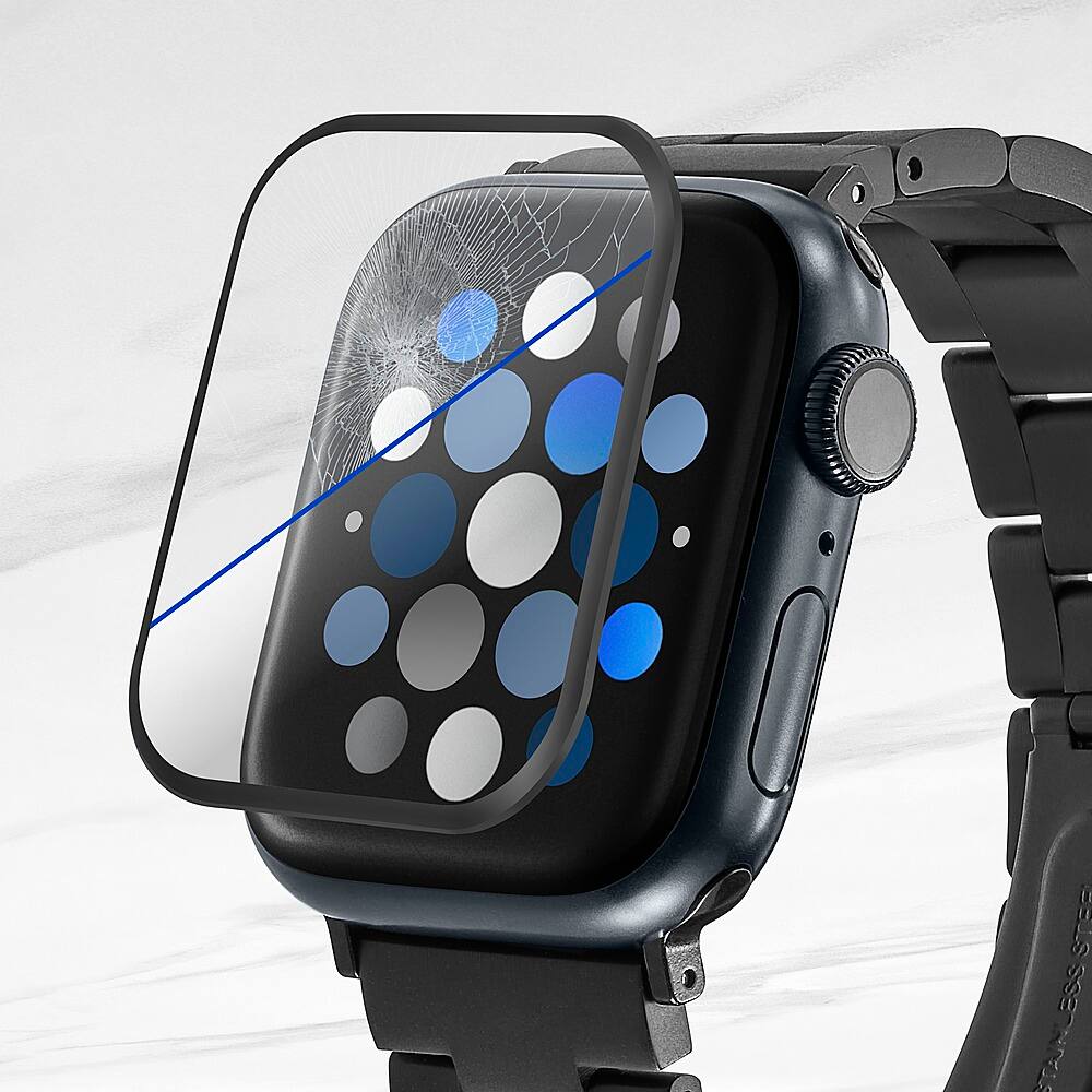 Alt View 14. Insignia™ - Hybrid Glass Screen Protectors for Apple Watch 41mm (2-Pack) - Clear.