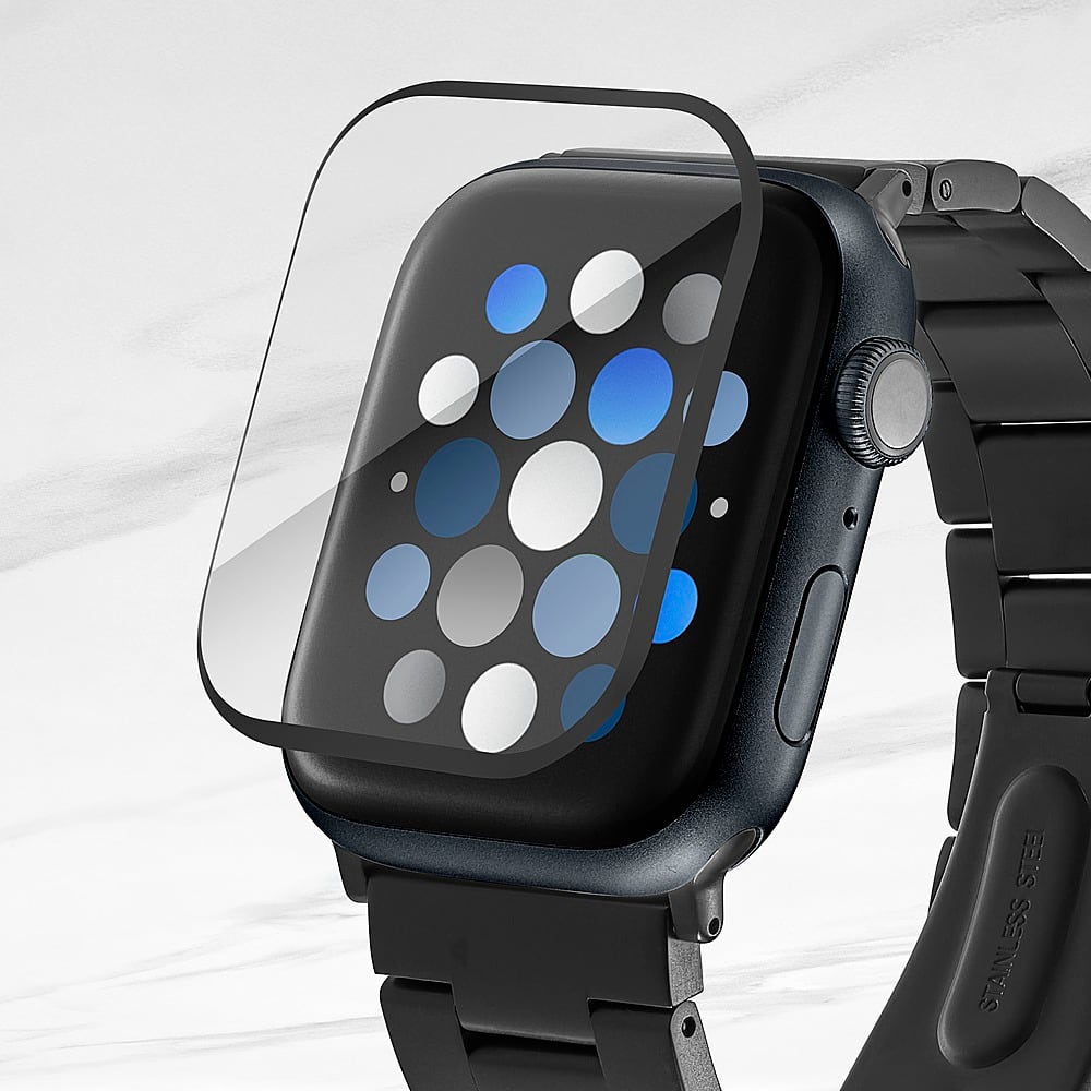 Alt View 15. Insignia™ - Hybrid Glass Screen Protectors for Apple Watch 45mm (2-Pack) - Clear.