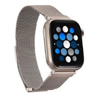 Insignia™ - Stainless Steel Mesh Band for Apple Watch 38mm, 40mm and 41mm (All Series) - Champagne - Angle_Zoom