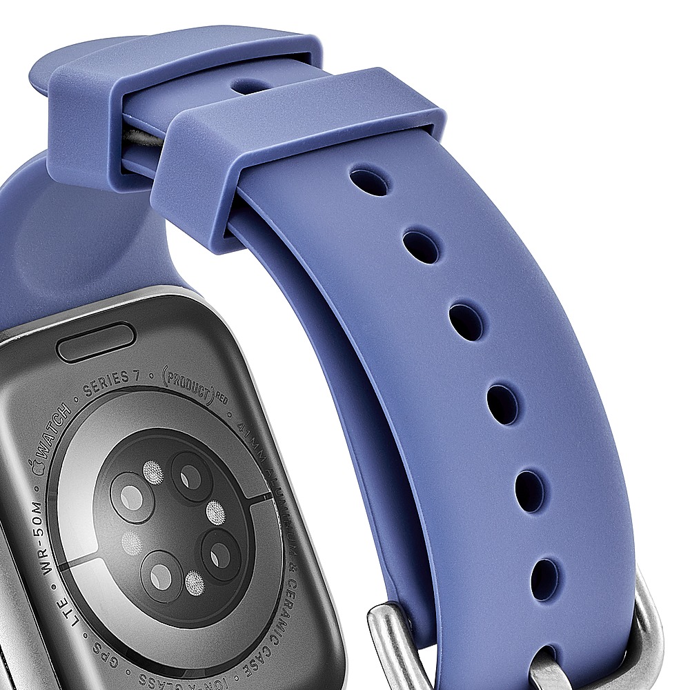Alt View 15. Insignia™ - Silicone and Nylon Bands for Apple Watch 38mm, 40mm and 41mm (2-Pack) - Indigo/Mauve.