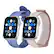 Left. Insignia™ - Silicone and Nylon Bands for Apple Watch 38mm, 40mm and 41mm (2-Pack) - Indigo/Mauve.