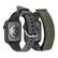 Alt View 12. Insignia™ - Silicone and Nylon Bands for Apple Watch 42mm, 44mm, 45mm and Apple Watch Ultra 49mm (2-Pack) - Gray/Olive Green.