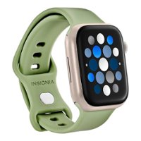 Insignia™ - Silicone Band for Apple Watch 38mm, 40mm and 41mm (All Series) - Cool Matcha - Angle_Zoom