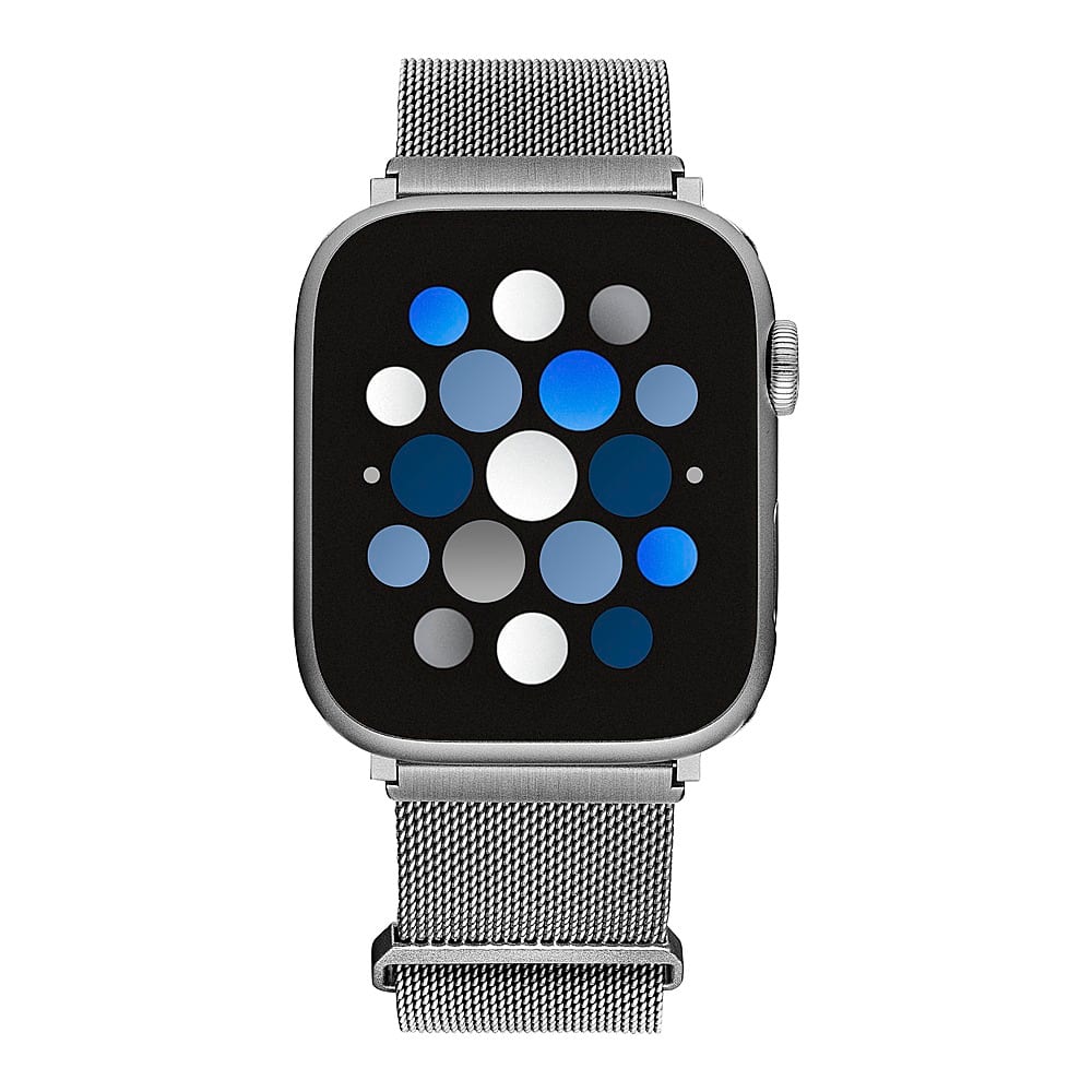 Alt View 11. Insignia™ - Stainless Steel Mesh Band for Apple Watch 42mm, 44mm, 45mm and Apple Watch Ultra 49mm (All Series) - Silver.