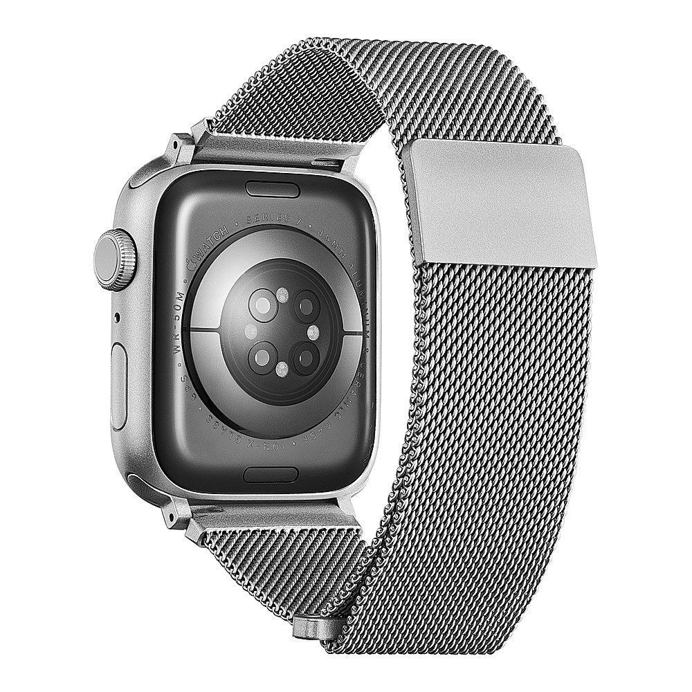 Best Buy: Milanese Loop Silver Apple Watch Band 44mm MJ5F2ZM/A