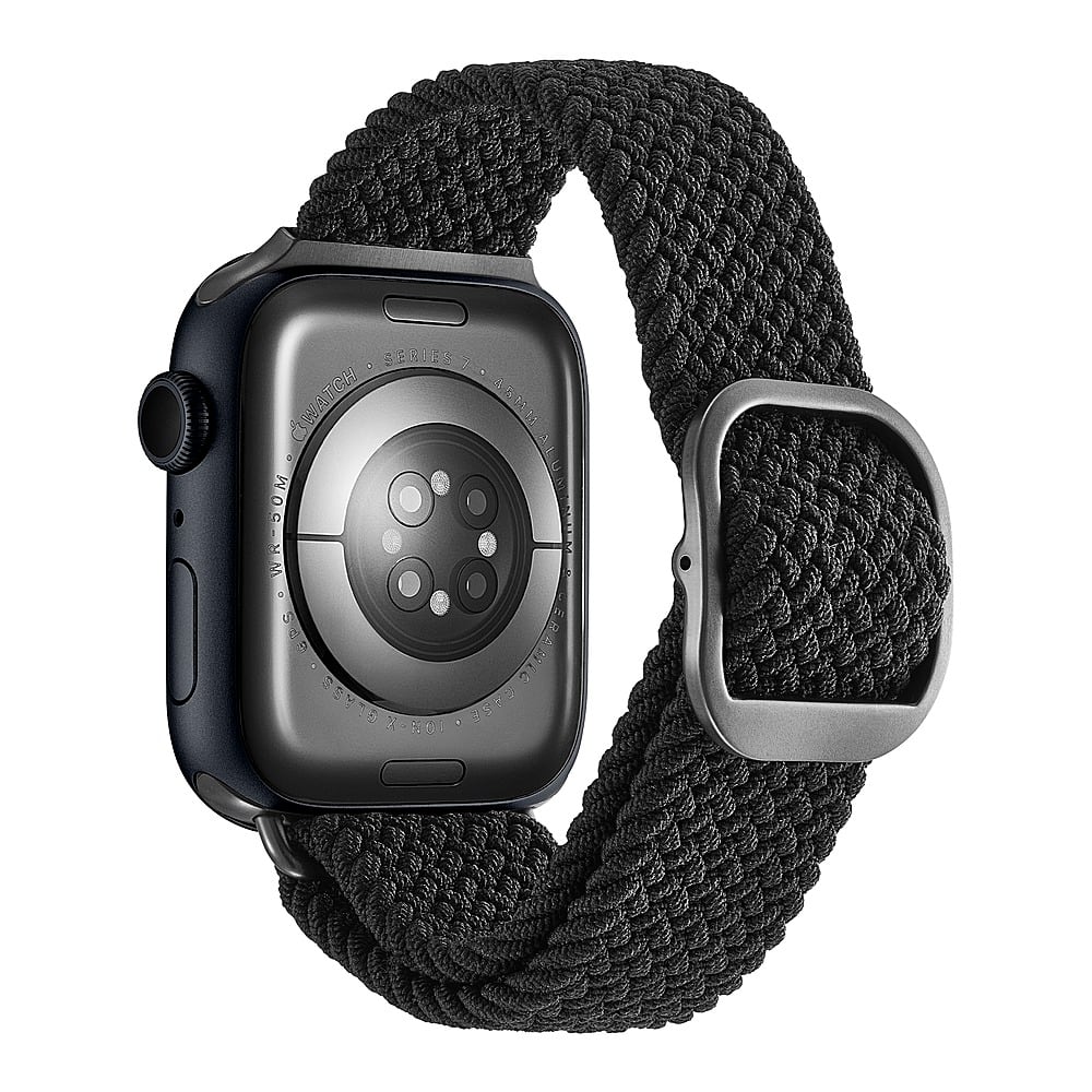 Alt View 12. Insignia™ - Braided Nylon Band for Apple Watch 42mm, 44mm, 45mm and Apple Watch Ultra 49mm (All Series) - Black.