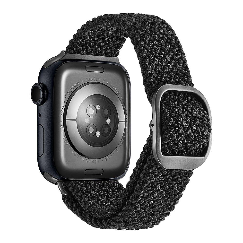 Alt View 12. Insignia™ - Braided Nylon Band for Apple Watch 42mm, 44mm, 45mm and Apple Watch Ultra 49mm (All Series) - Black.