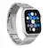 Angle. Insignia™ - Stainless Steel Link Band for Apple Watch 42mm, 44mm, 45mm and Apple Watch Ultra 49mm (All Series) - Silver.