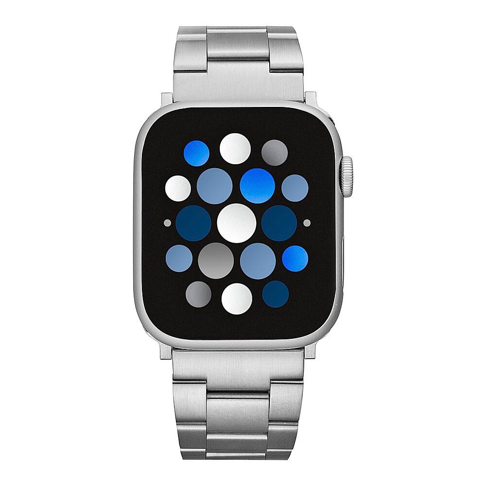 Alt View 11. Insignia™ - Stainless Steel Link Band for Apple Watch 42mm, 44mm, 45mm and Apple Watch Ultra 49mm (All Series) - Silver.