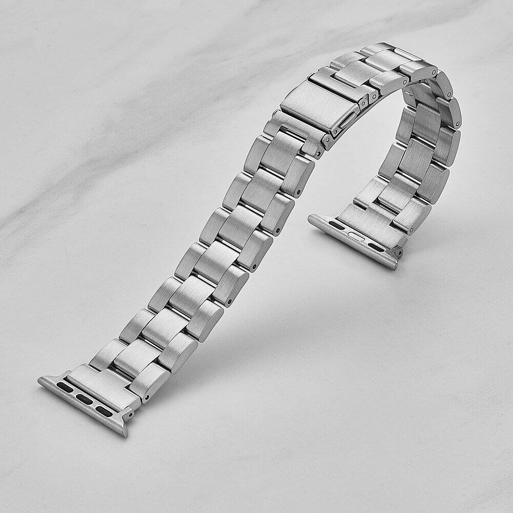 Alt View 15. Insignia™ - Stainless Steel Link Band for Apple Watch 42mm, 44mm, 45mm and Apple Watch Ultra 49mm (All Series) - Silver.