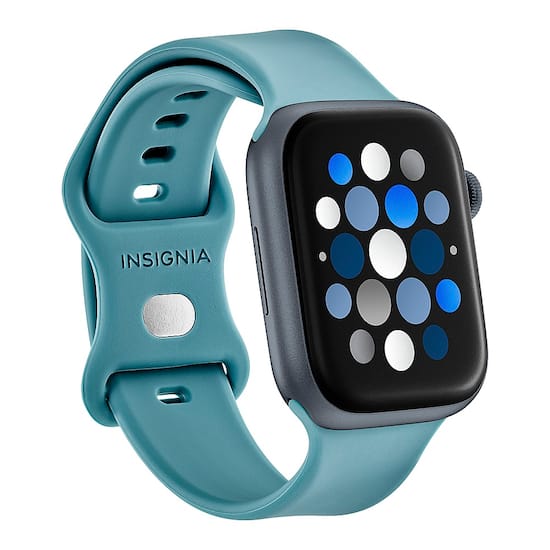 Insignia™ Silicone Band for Apple Watch 42mm, 44mm, 45mm and Apple Watch  Ultra 49mm (All Series) Teal NS-AWSBSG45 - Best Buy