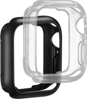 Insignia™ - Bumper Cases for Apple Watch 41mm (2-Pack) - Black/Clear - Angle_Zoom