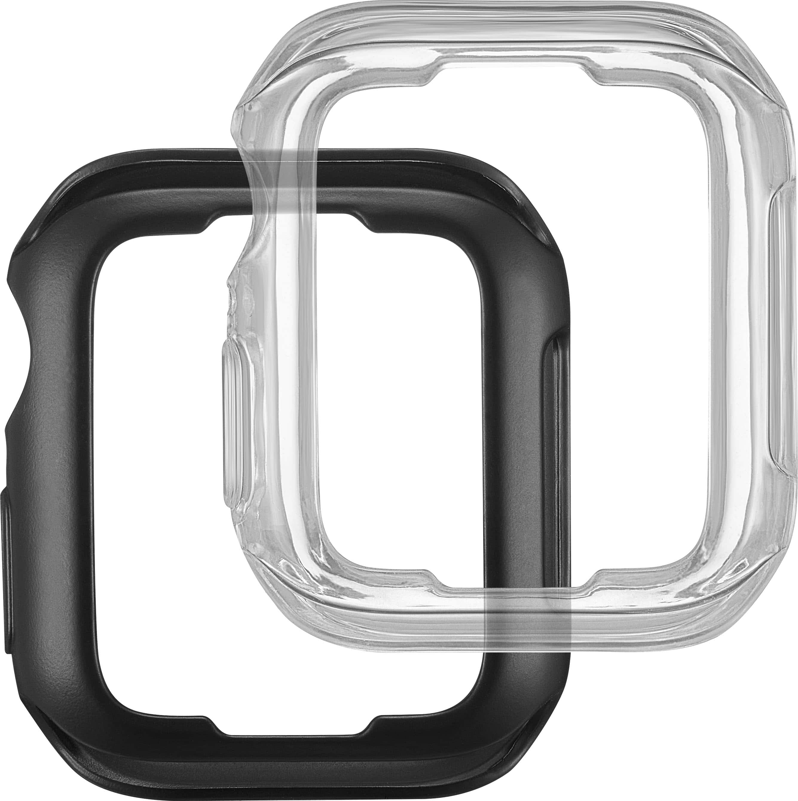 Alt View 12. Insignia™ - Bumper Cases for Apple Watch 41mm (2-Pack) - Black/Clear.