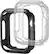 Left. Insignia™ - Bumper Cases for Apple Watch 41mm (2-Pack) - Black/Clear.
