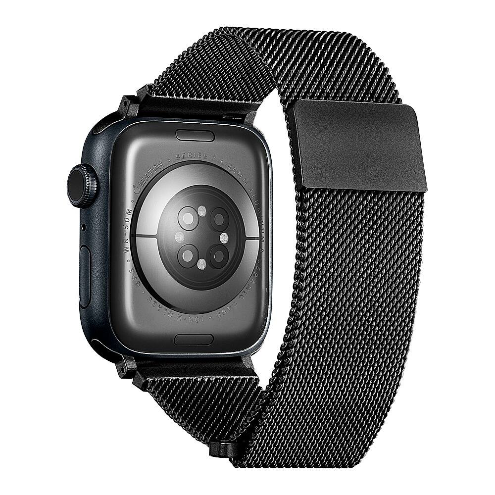 Alt View 12. Insignia™ - Stainless Steel Mesh Band for Apple Watch 42mm, 44mm, 45mm and Apple Watch Ultra 49mm (All Series) - Black.