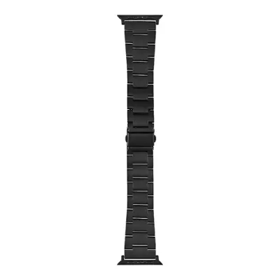 Insignia™ - Stainless Steel Link Band for Apple Watch 42mm, 44mm, 45mm and Apple Watch Ultra 49mm (All Series) - Black
