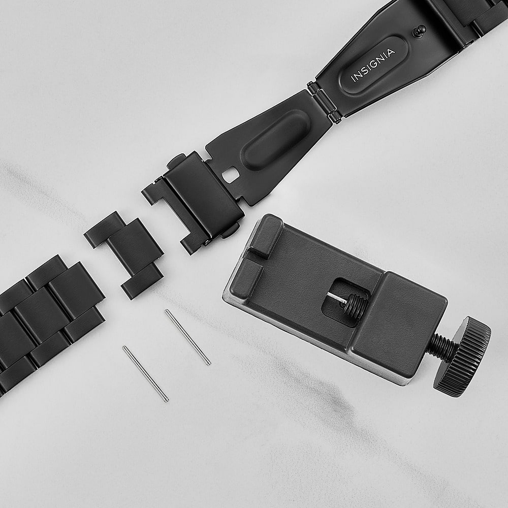 Alt View 14. Insignia™ - Stainless Steel Link Band for Apple Watch 42mm, 44mm, 45mm and Apple Watch Ultra 49mm (All Series) - Black.