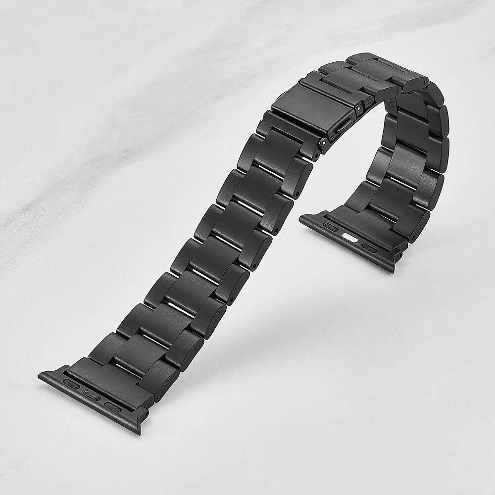Alt View 15. Insignia™ - Stainless Steel Link Band for Apple Watch 42mm, 44mm, 45mm and Apple Watch Ultra 49mm (All Series) - Black.