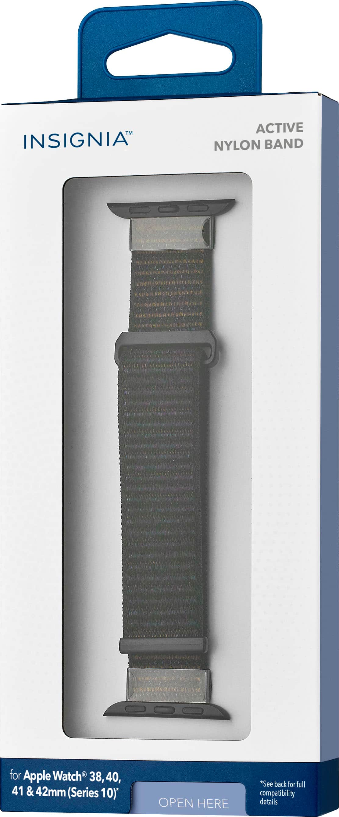 Alt View 14. Insignia™ - Active Nylon Band for Apple Watch 38mm, 40mm and 41mm (All Series) - Black.