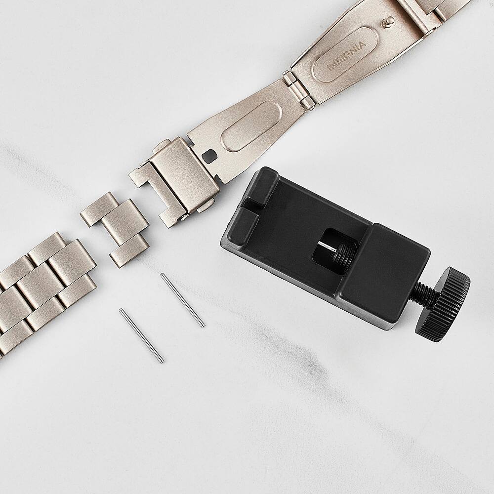 Alt View 14. Insignia™ - Stainless Steel Link Band for Apple Watch 38mm, 40mm and 41mm (All Series) - Champagne.