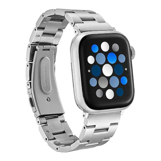 Insignia Stainless Steel Link Band for Apple Watch 38mm 40mm and 41mm All Series and 42mm Series 10 Silver NS AWB41SLB Best Buy