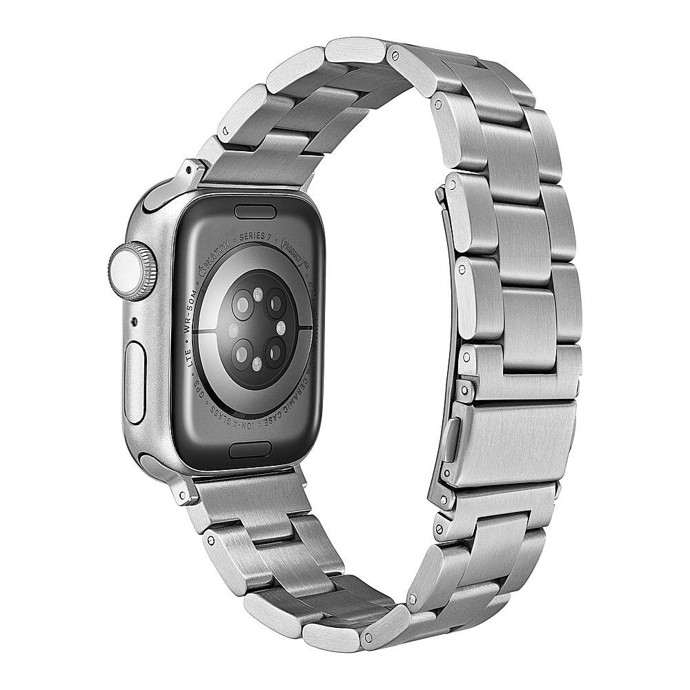Alt View 12. Insignia™ - Stainless Steel Link Band for Apple Watch 38mm, 40mm and 41mm (All Series) - Silver.