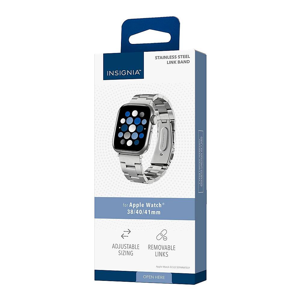 Alt View 19. Insignia™ - Stainless Steel Link Band for Apple Watch 38mm, 40mm and 41mm (All Series) - Silver.